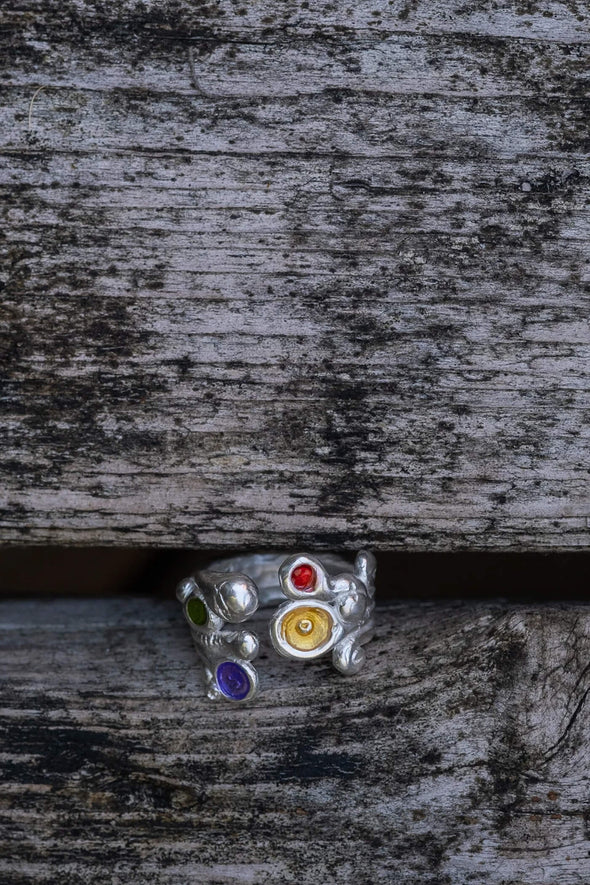 Alghe Silver Plated Ring