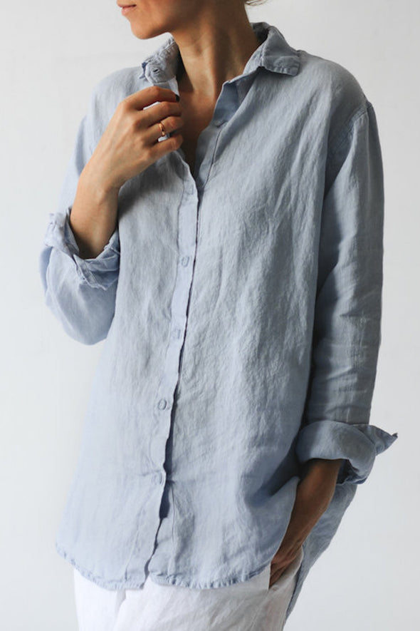 Linen Shirt - Light Blue