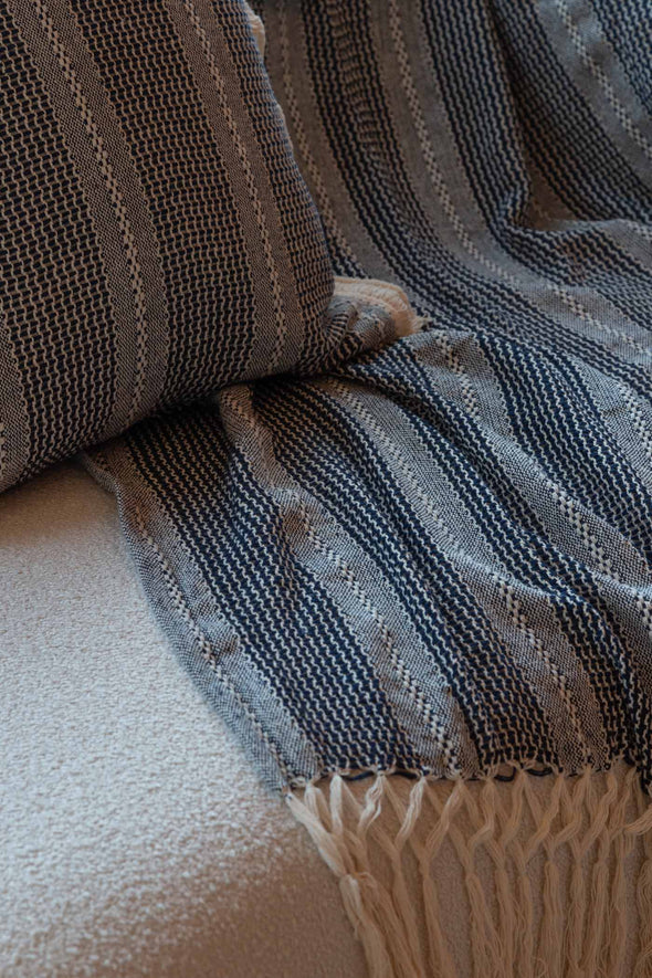Hebe Cushion - Coastal Blue