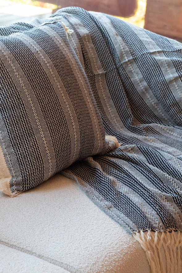 Hebe Cushion - Coastal Blue