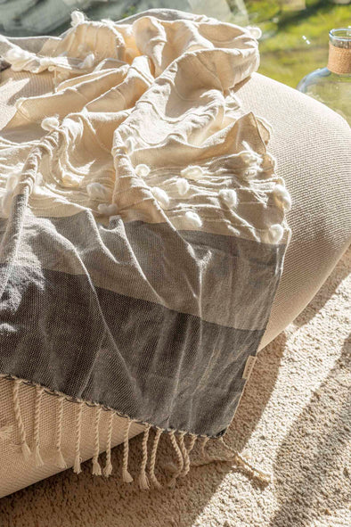 Troia Throw - Ash Gradient