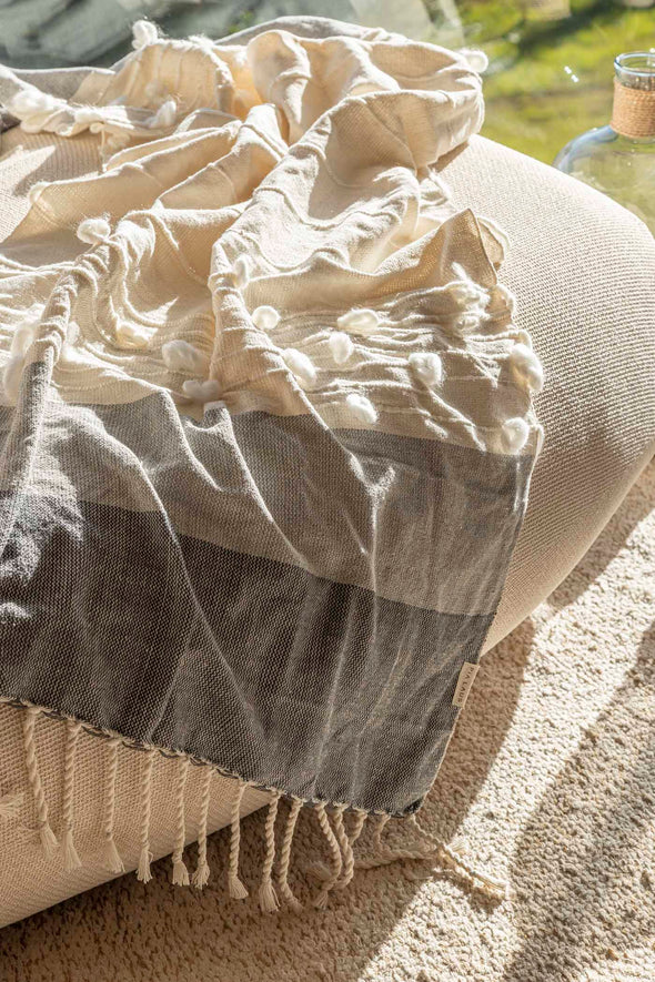 Troia Throw - Ash Gradient