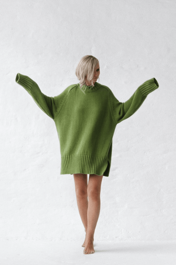 Crewneck Sweater - Pea Green
