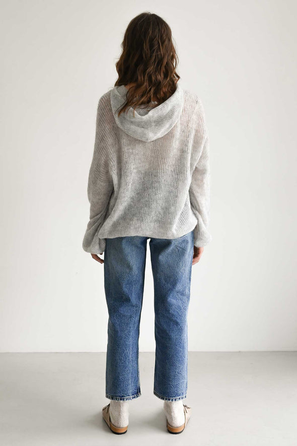 Daniela Mohair Hoodie - Cloud