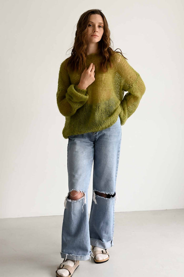 Kateryna Mohair Sweater - Olive