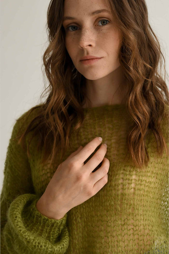 Kateryna Mohair Sweater - Olive