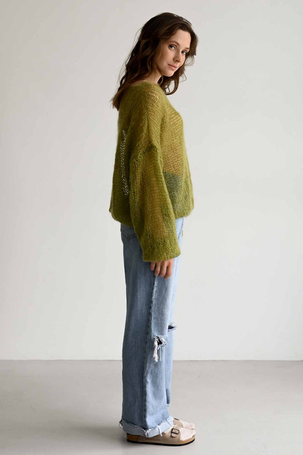 Kateryna Mohair Sweater - Olive