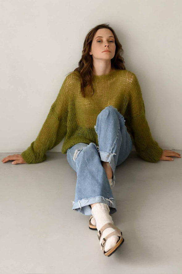 Kateryna Mohair Sweater - Olive