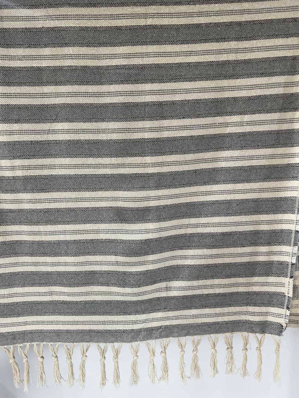 Santorini Throw - Natural / Pale Grey