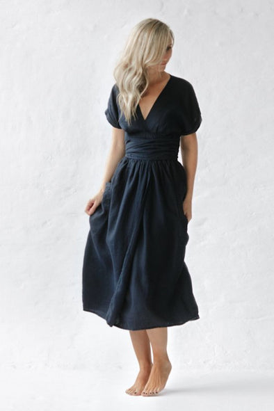 Kimono Dress - Navy