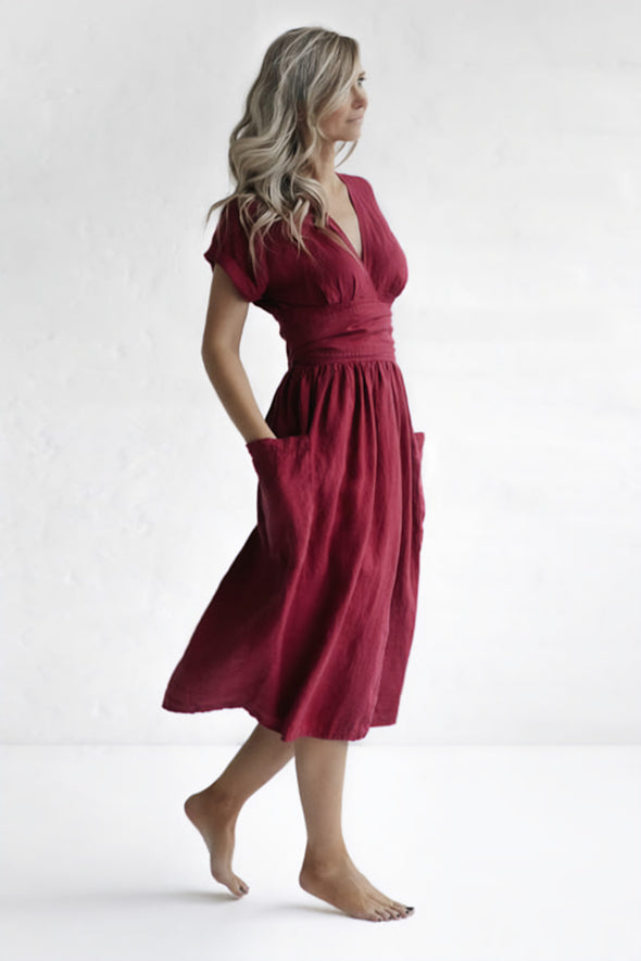 Kimono Dress - Raspberry