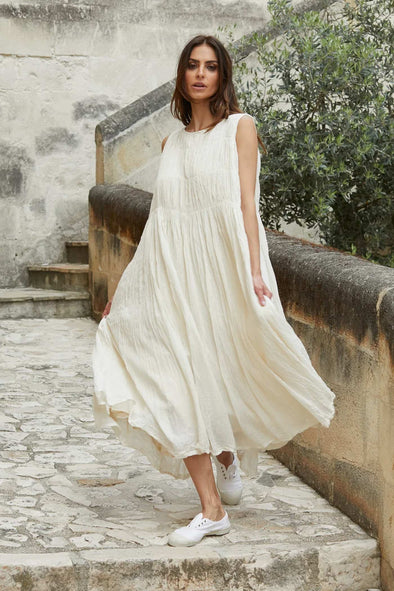 Athena Dress Long - Gauze Cotton