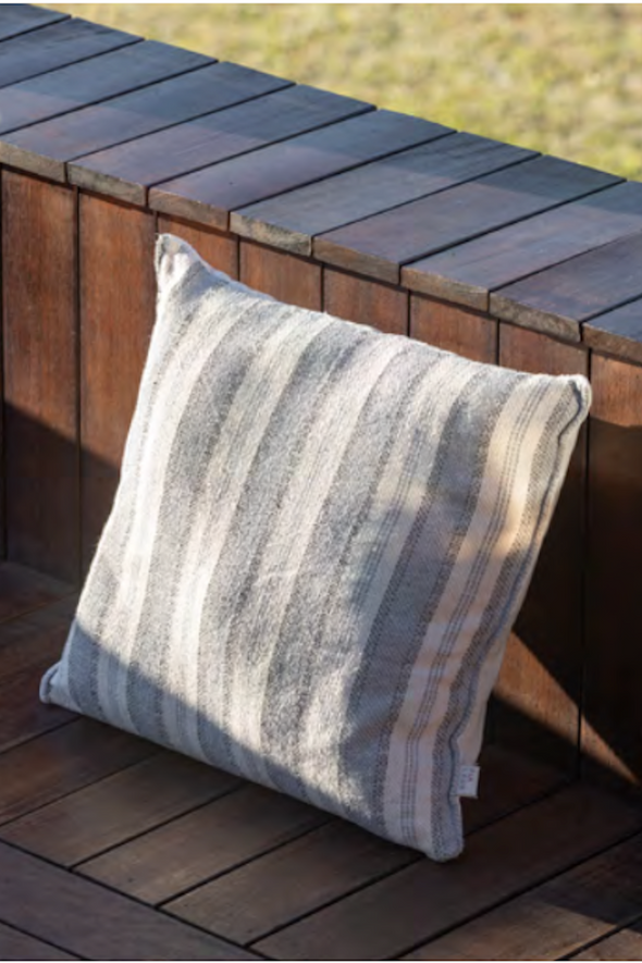 Santorini Cushion - Natural / Pale Grey