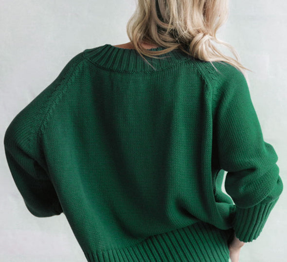 Boatneck Sweater - Emerald Green