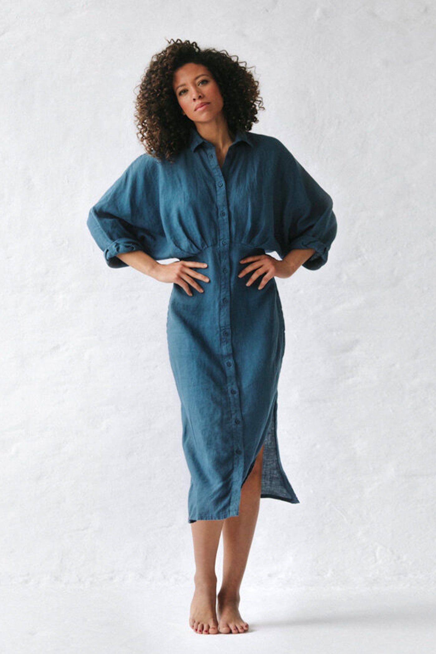 Nea Linen Dress - Teal | Seaside Tones Nea Linen Dress - Teal | Seaside Tones