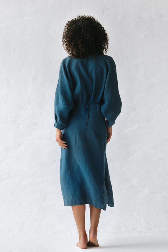 Nea Linen Dress - Teal