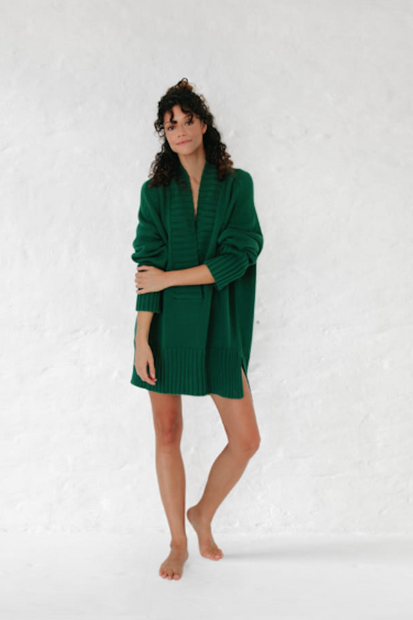 V-Neck Sweater - Forest Green