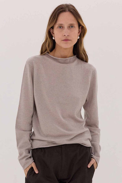 The Funnel Neck Top - Merino & Organic Cotton