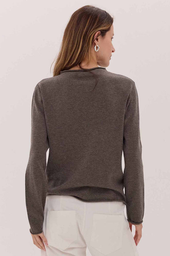 The Funnel Neck Top - Merino & Organic Cotton