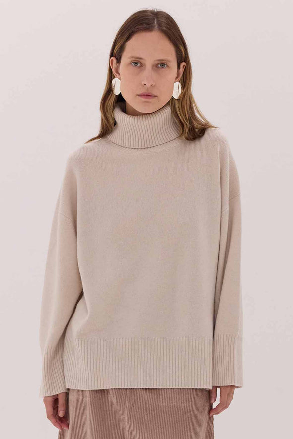 The Roll Neck Jumper - Merino & Cashmere