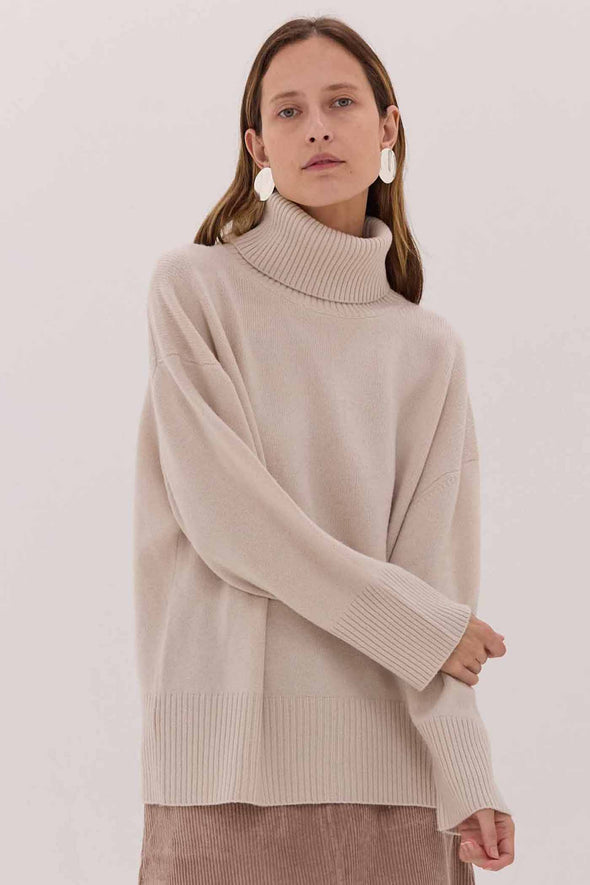 The Roll Neck Jumper - Merino & Cashmere