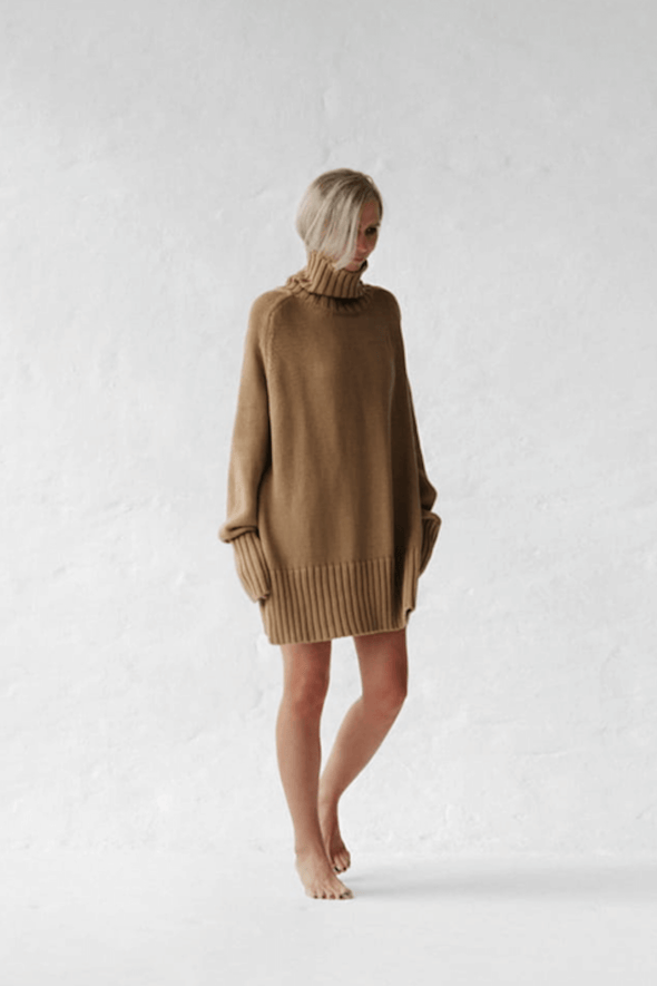 Turtleneck Sweater - Beige