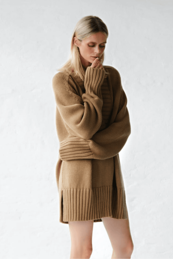 V-Neck Sweater - Beige