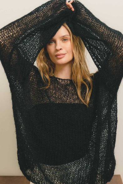 Kateryna Mohair Sweater - Black