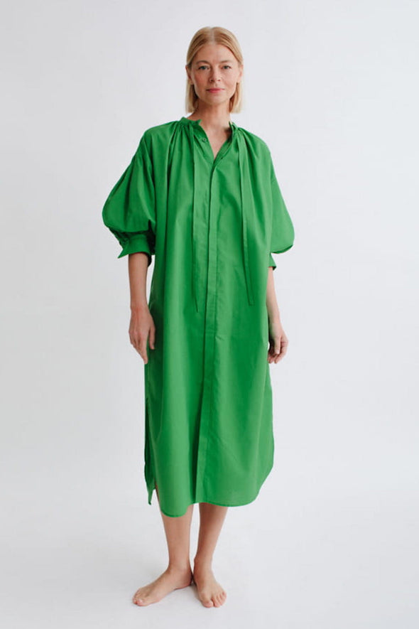Westa Cotton Dress - Neon Green