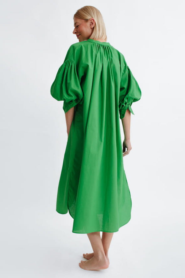Westa Cotton Dress - Neon Green