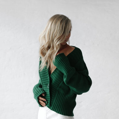 Cardigan Sweater - Green