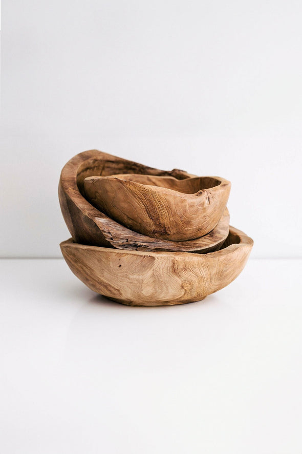 Hand Carved Tree Root Serving Bowl