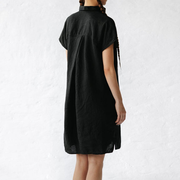 Jovi Linen Dress - Black