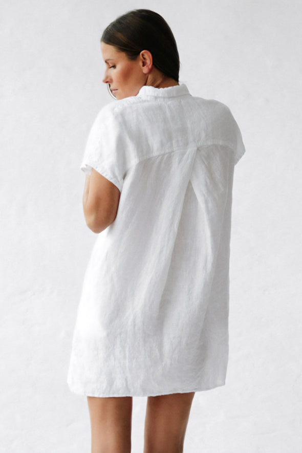Jovi Linen Dress - White