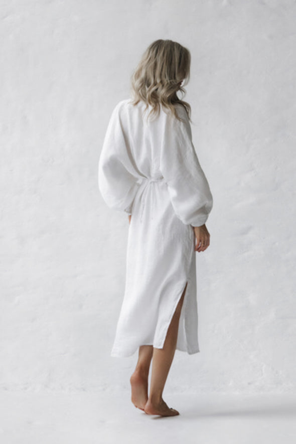 Nea Linen Dress - White