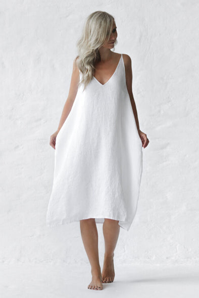 Nanami Midi Dress - White