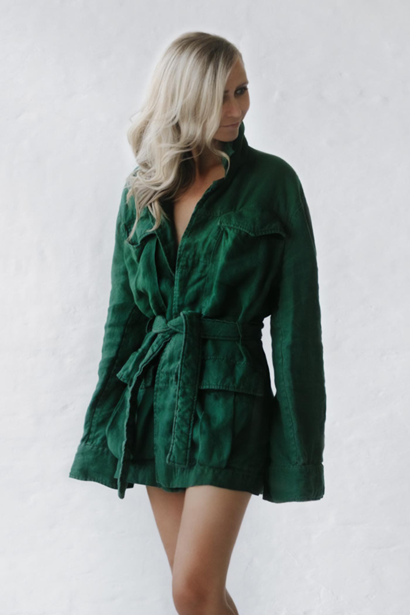 Silk utility jacket hotsell