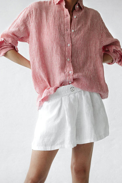 Linen Shirt - Red Stripes