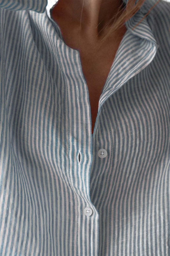 Linen Shirt - Blue Stripes