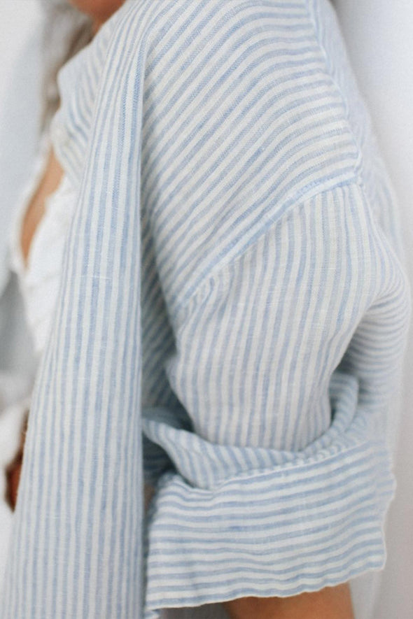 Linen Shirt - Blue Stripes