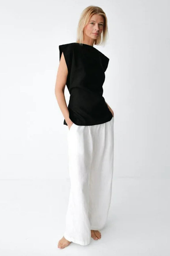 Millo Linen Pants - Ivory