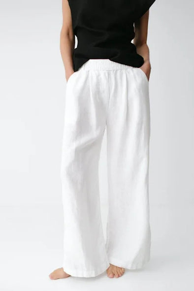 Millo Linen Pants - Ivory