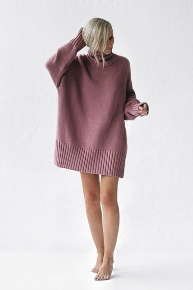 Turtleneck Sweater - Mauve