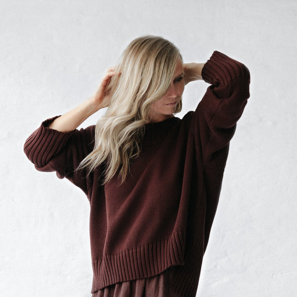 Boatneck Sweater - Chocolate