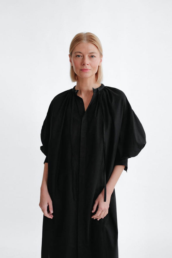 Westa Cotton Dress - Black