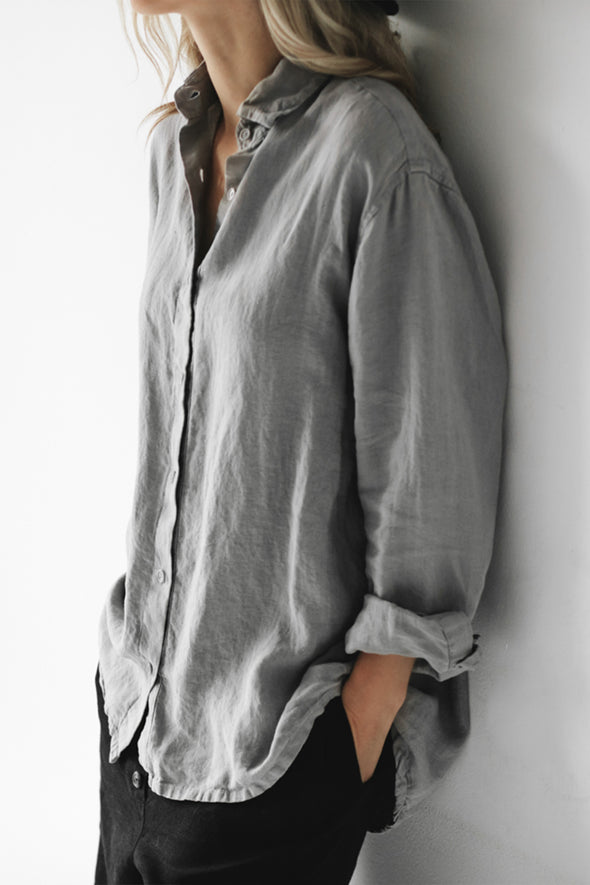 Linen Shirt - Light Grey