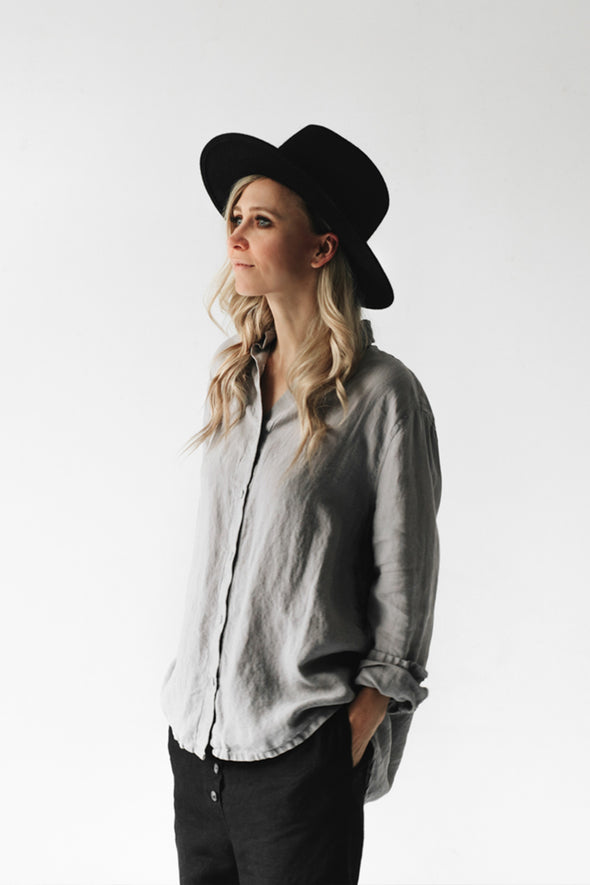 Linen Shirt - Light Grey