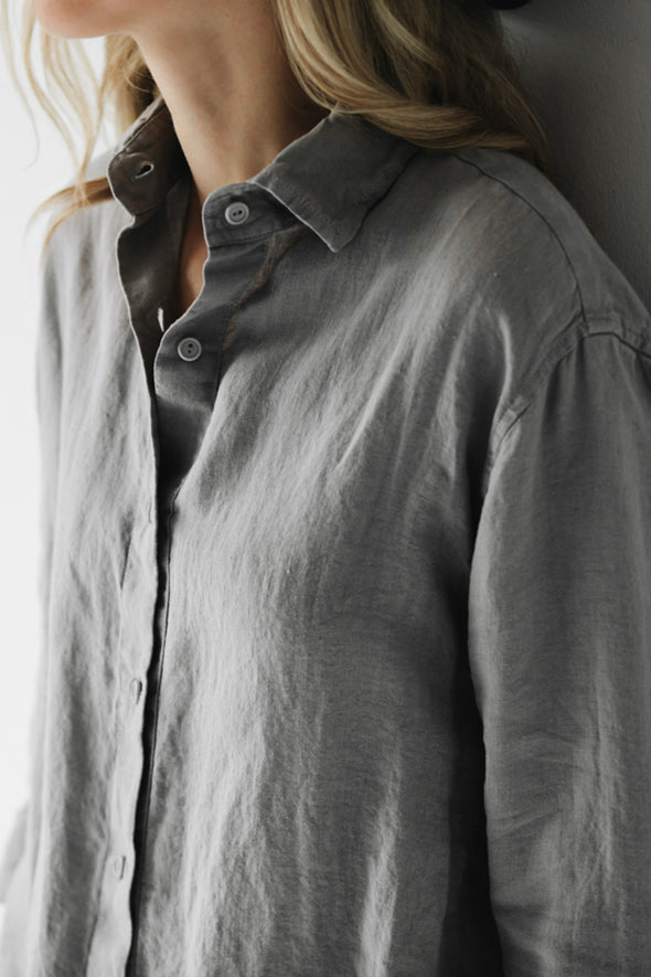 Linen Shirt - Light Grey