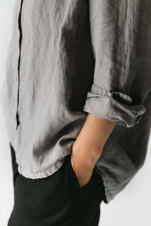 Linen Shirt - Light Grey