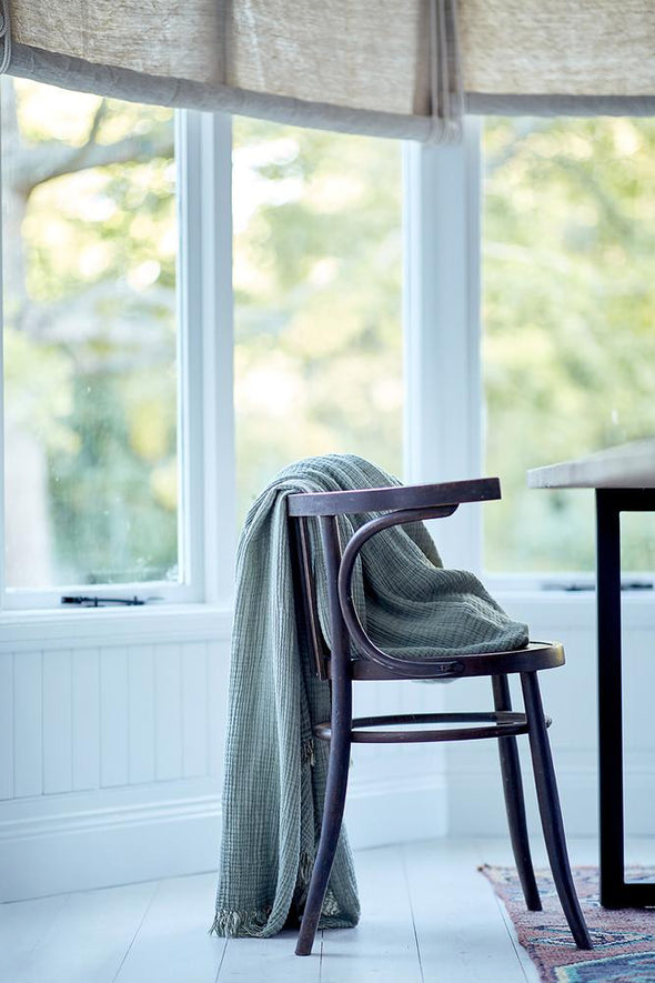 Enes 100% Cotton Throw | Olive/Clay